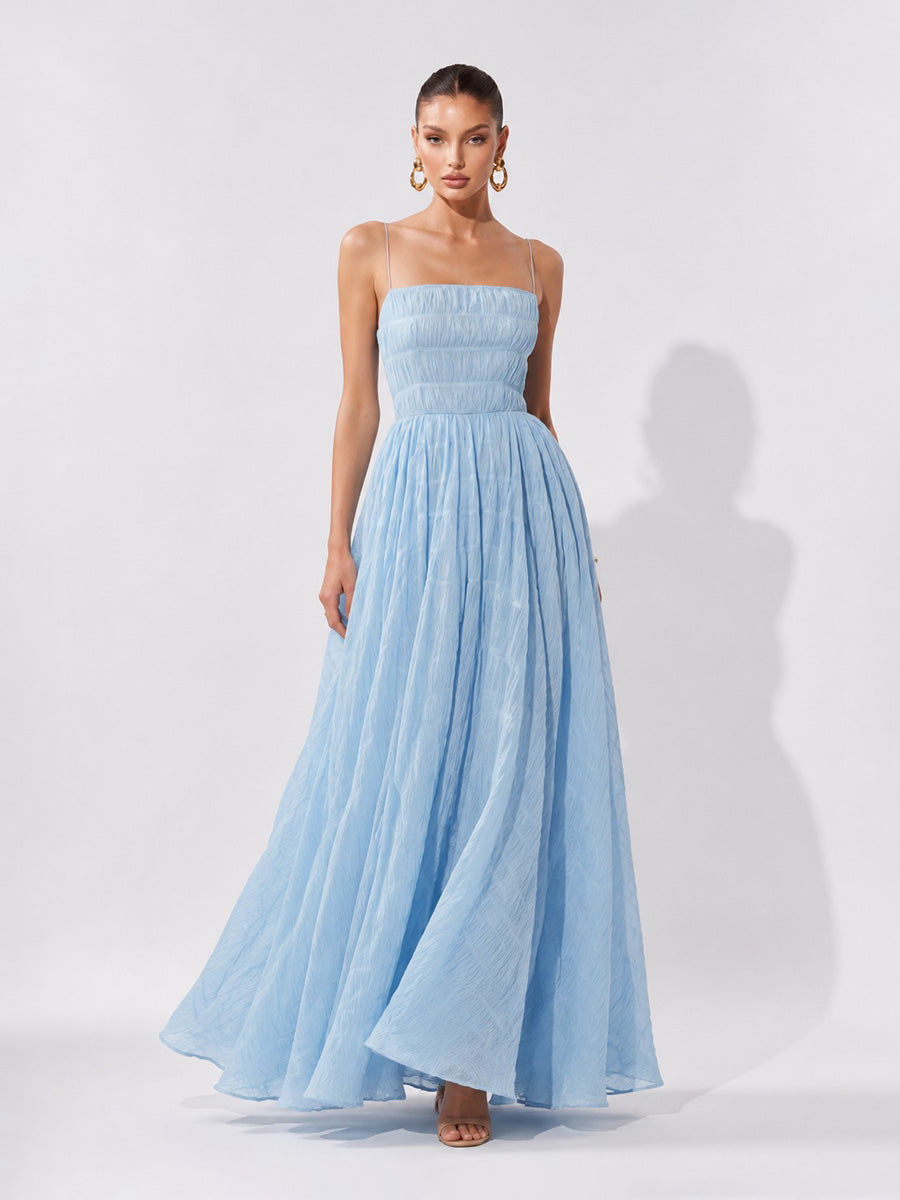 Valeria Island Vacation Backless Maxi Dress