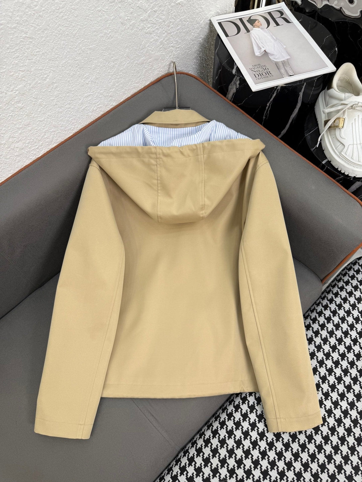 Miu Miu 25 Jacket Dark Beige Polyester 298098