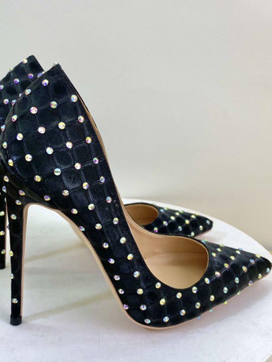 Cecelia Diamond-Studded High Heels