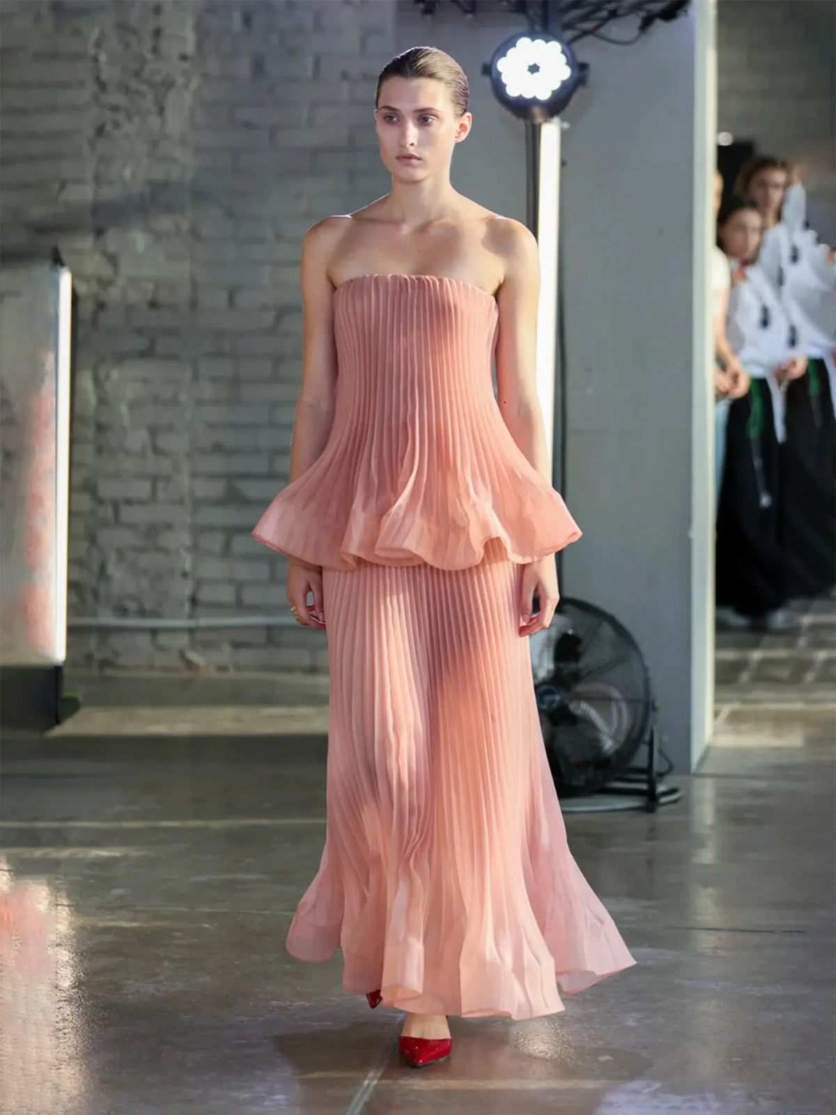 Maya Strapless Pleated Maxi Skirt Set