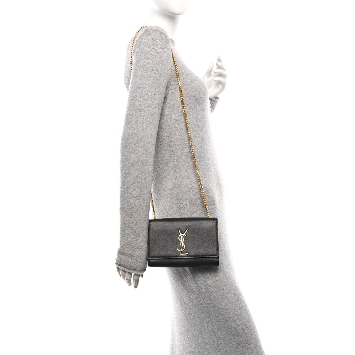 Grain De Poudre Small Monogram Kate Satchel Black