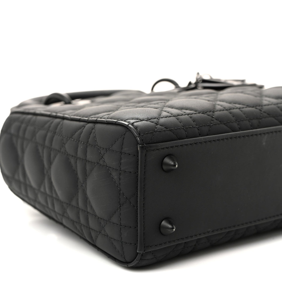 Ultra Matte Calfskin Cannage Small My ABCDior Lady Dior Black