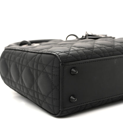 Ultra Matte Calfskin Cannage Small My ABCDior Lady Dior Black