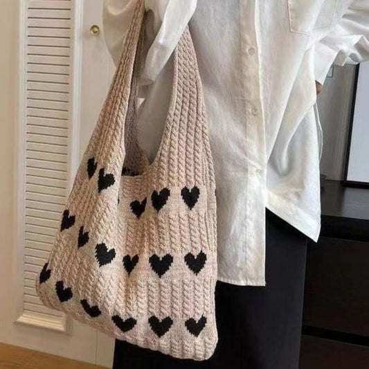 Crochet Tote Bag Small Fresh Simple Fashion Knitted Bag