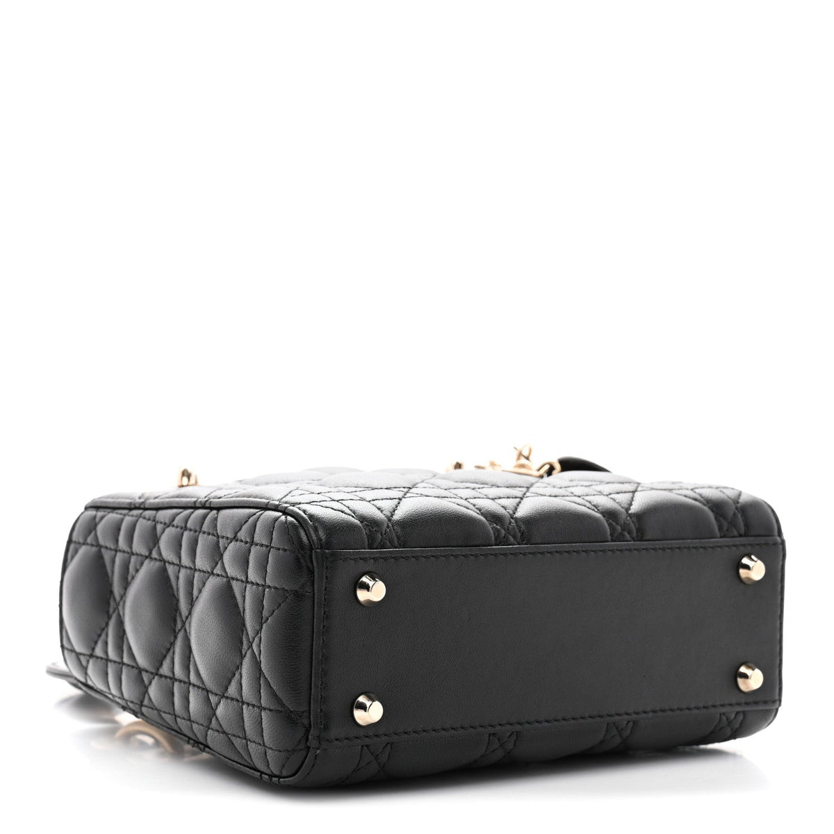 Lambskin Cannage Mini Lady Dior Black