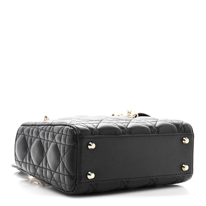 Lambskin Cannage Mini Lady Dior Black
