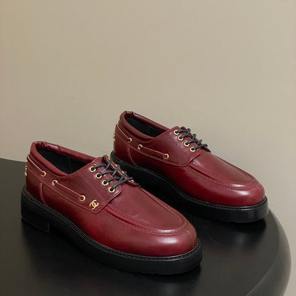 CC 26 Lace-Up Loafer Burgundy Sheepskin 594246