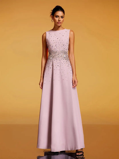 Sienna Sleeveless Rhinestone Maxi Dress