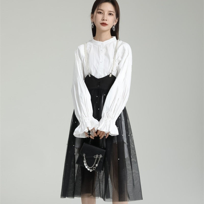 Mesh Inset Skirt