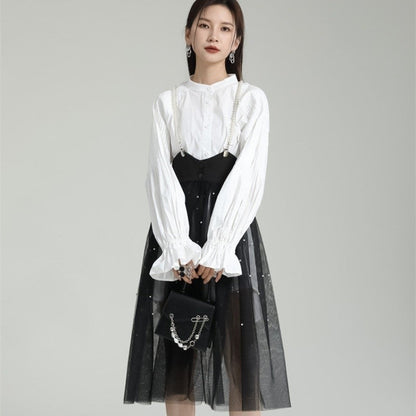 Mesh Inset Skirt