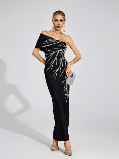 Aida Diamond Bandage Maxi Dress