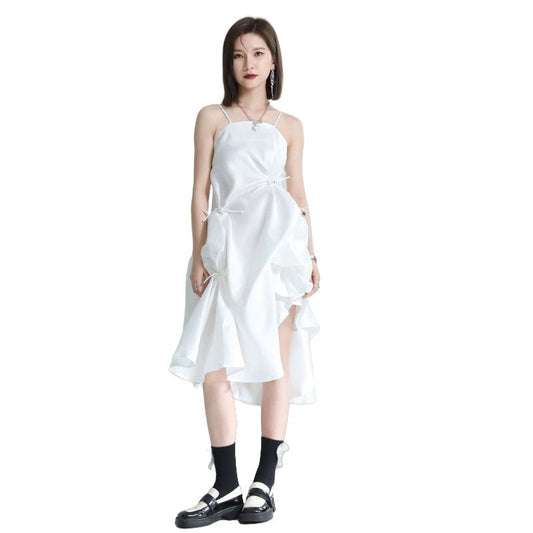 Pleated Irregular Dress