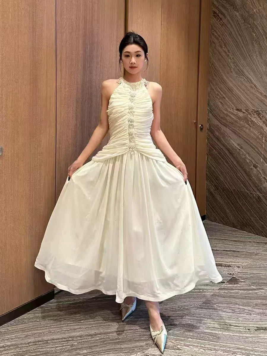 Anastasia Midi Dress In White