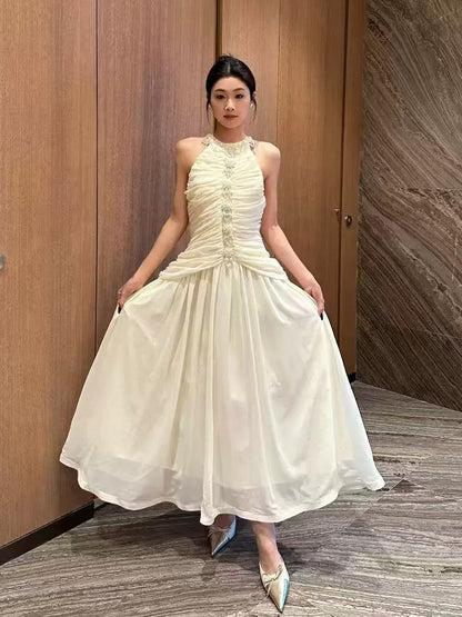 Anastasia Midi Dress In White
