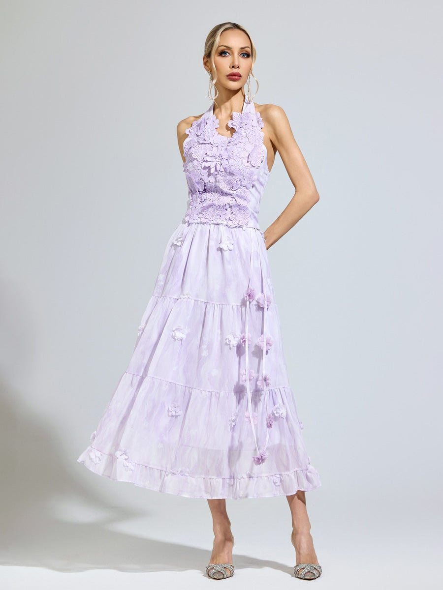 Talia Purple Lace Two-Piece Set