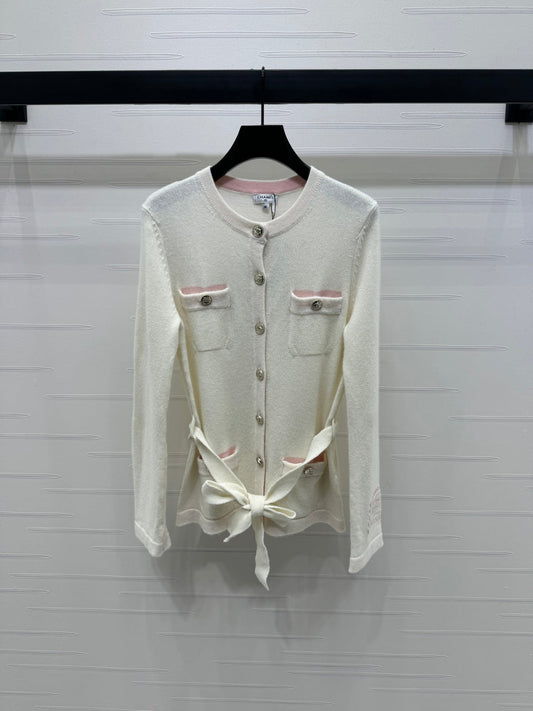 CHANEL DOUBLE-POCKET KNIT LONG SLEEVE CARDIGAN STYLE 289