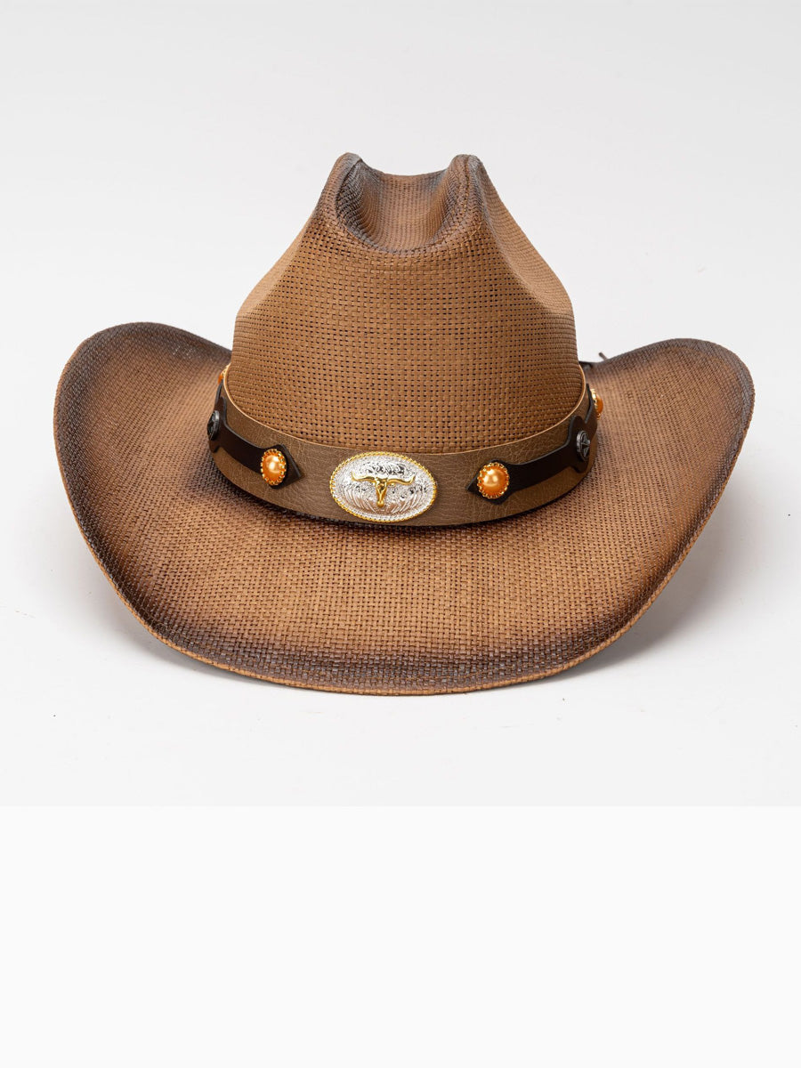 Luciana Retro Straw Western Cowboy Hat