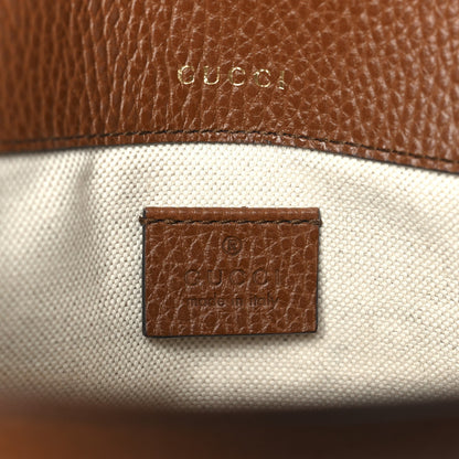 New Denim GG Monogram Dollar Calfskin Web Mini Horsebit 1955 Shoulder Bag Blue Tea Cuir Epilog