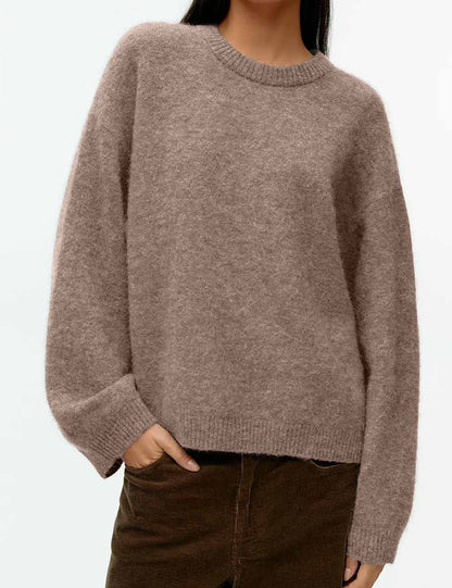 Fall Crew Neck Casual Thicken Warm Sweater