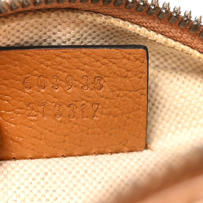 X DISNEY Mini Vintage GG Supreme Monogram Mickey Mouse Round Shoulder Bag Beige Vintage Sun Oil