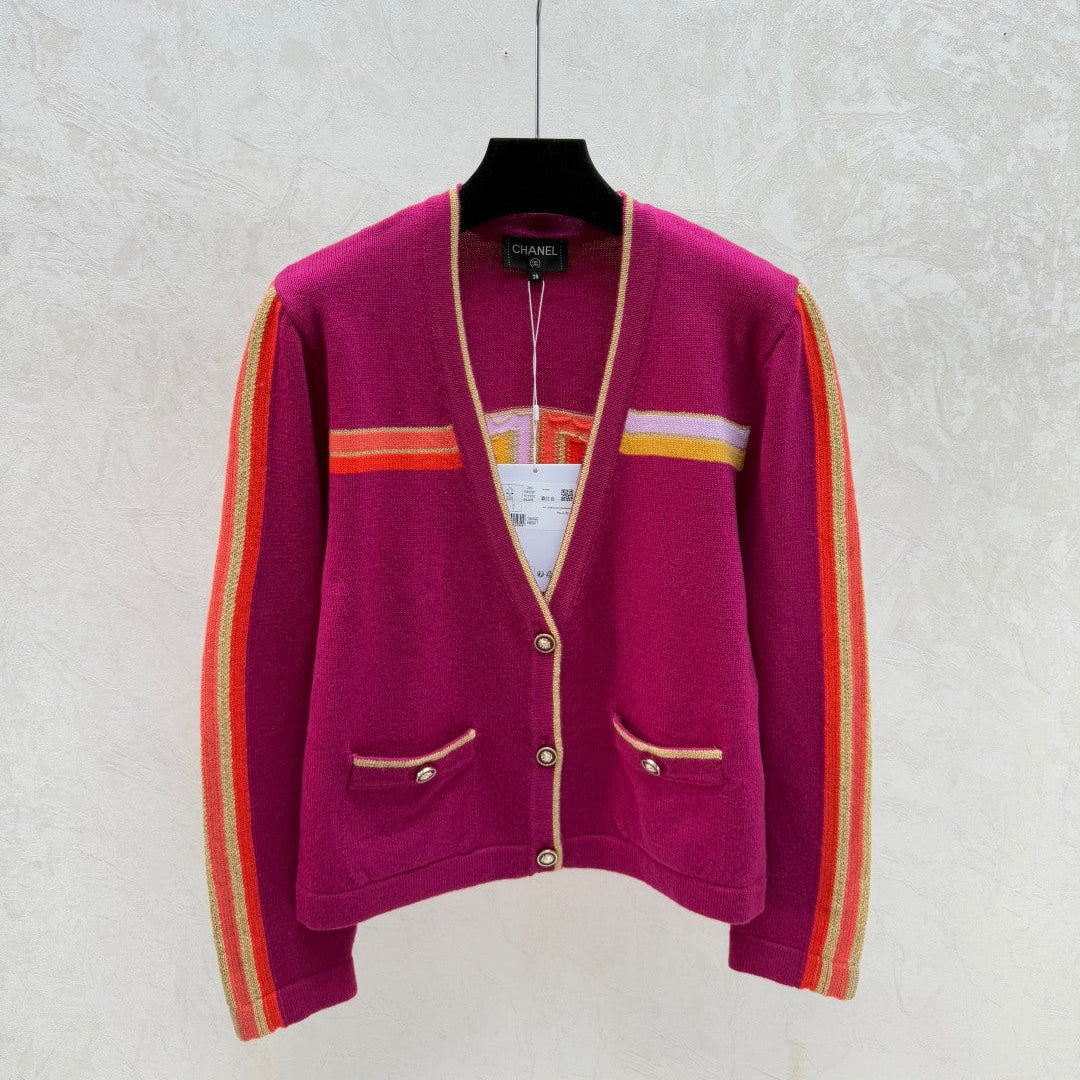 Chanel 2025 Cardigan Purple Wool 716294