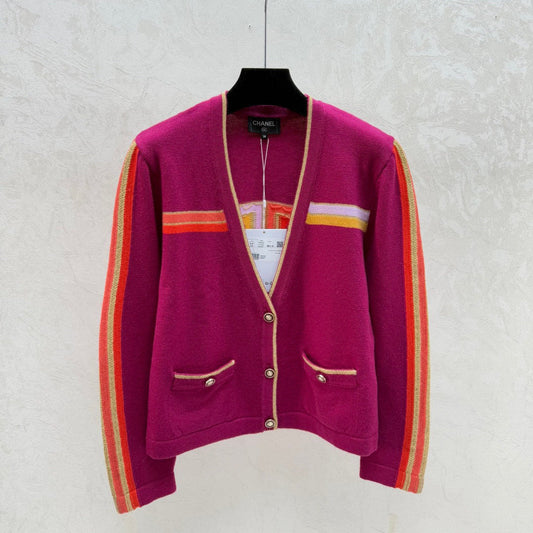 Chanel 2025 Cardigan Purple Wool 716294