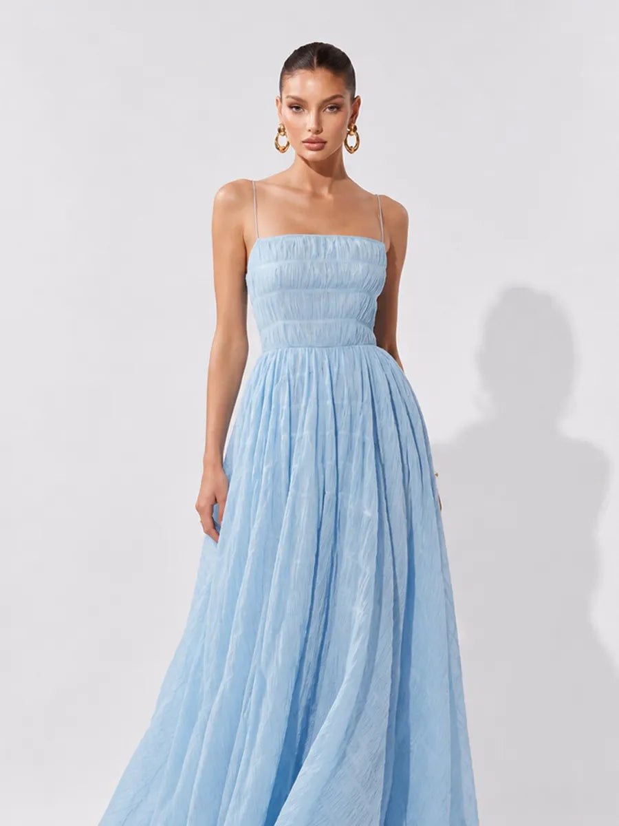 Valeria Island Vacation Backless Maxi Dress