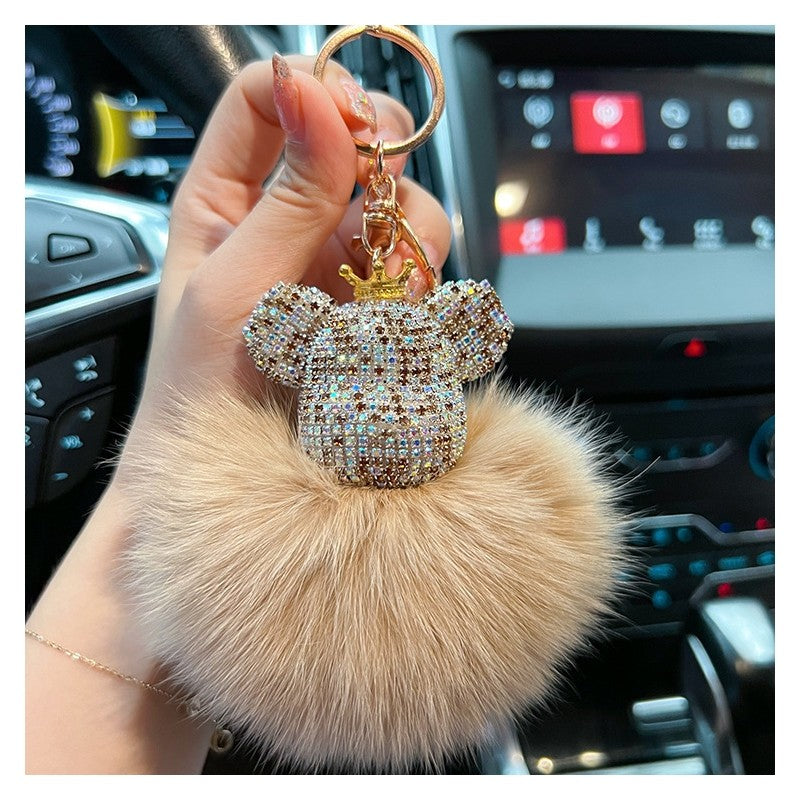 Diamond Bear Fur Keychain