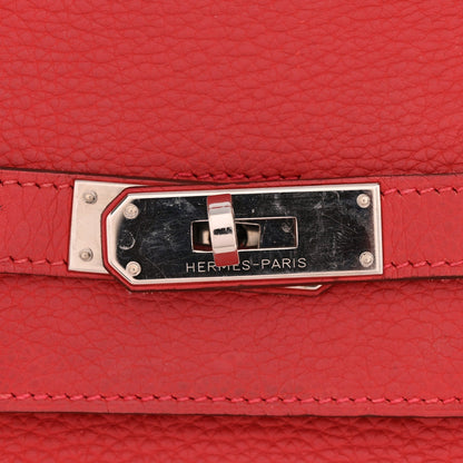Taurillon Clemence Birkin 40 Rouge Venetian