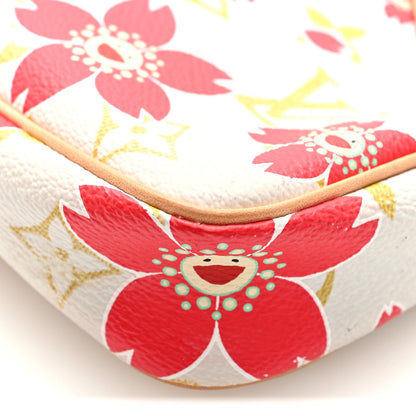 Monogram Cherry Blossom Pochette Accessories Red