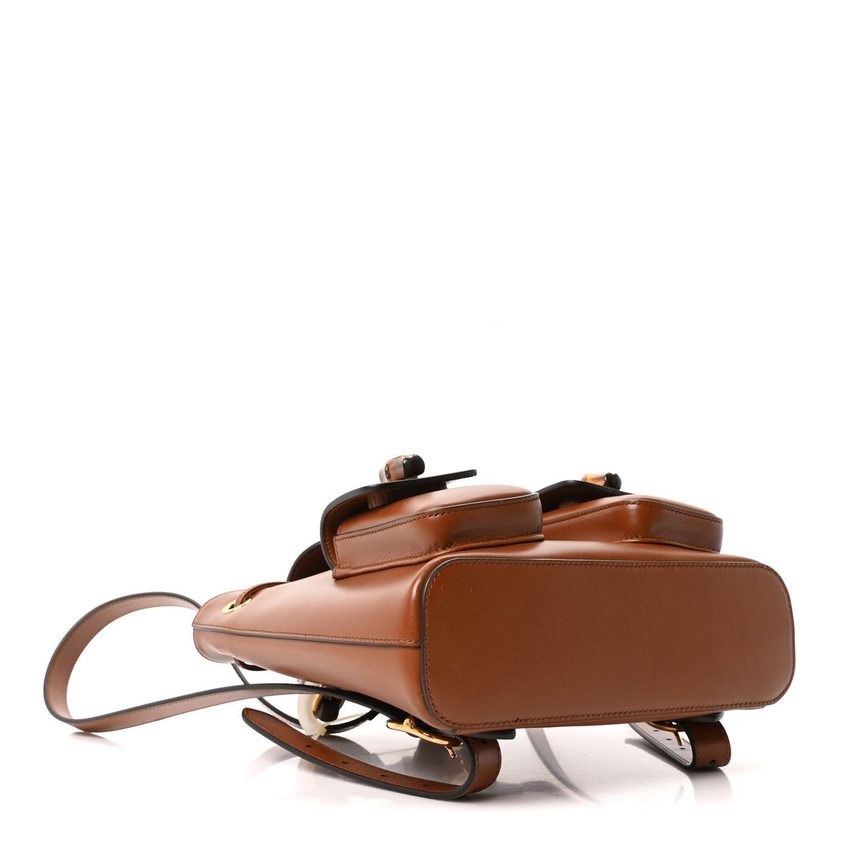 Calfskin Bamboo Backpack Brown