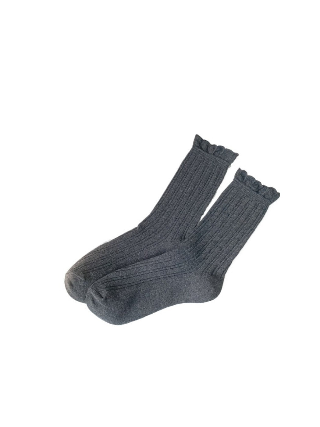 Rufia - Simple Pure Trim Mid-Calf Capsule Socks for Women