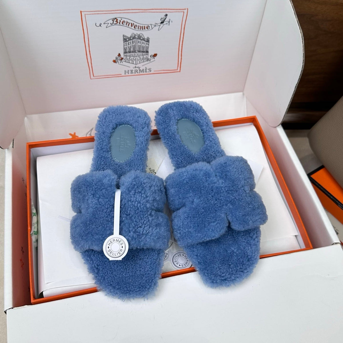 HM Oran Sandal Blue Wool 598199