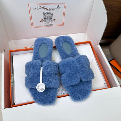 HM Oran Sandal Blue Wool 598199