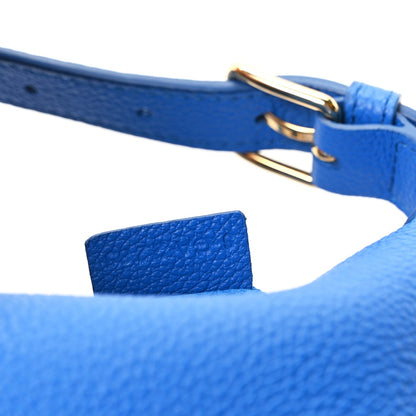 Grained Calfskin Teen Lulu Shoulder Bag Ultra Blue
