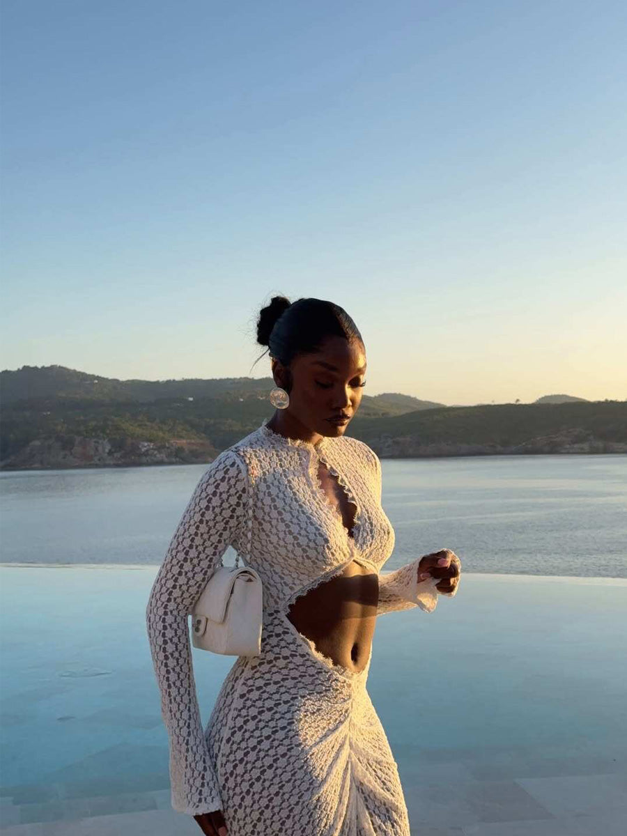 Freya Crochet Cutout Maxi Dress