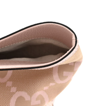 Monogram Jumbo GG Textured Dollar Calfskin Medium Ophidia Shopping Tote Beige Perfect Pink