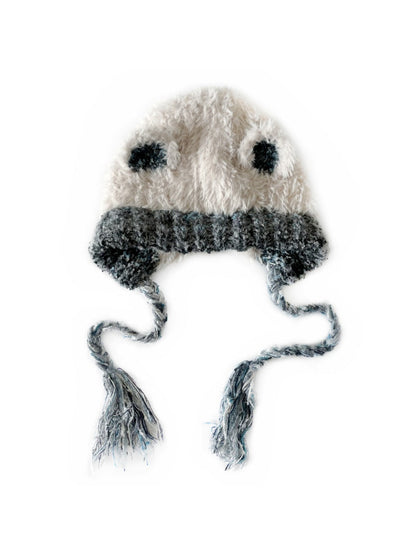 Haila - Cute Knitted Beanie with Braids &amp; Cat-like Ears