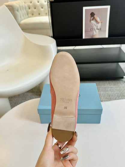 PRA SUEDE LOAFERS ROSE CALFSKIN