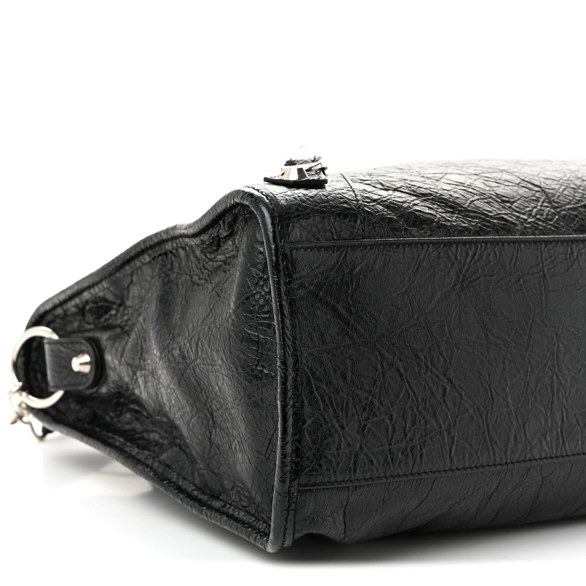 Agneau Classic Silver Hardware City Black