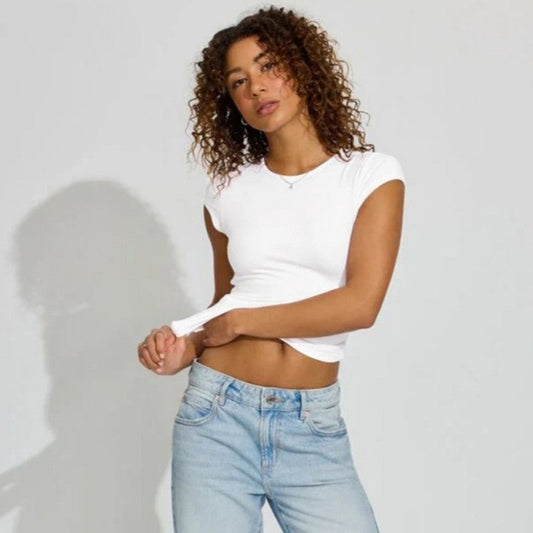Slim Fit Round Neck Short Sleeve T-Shirt
