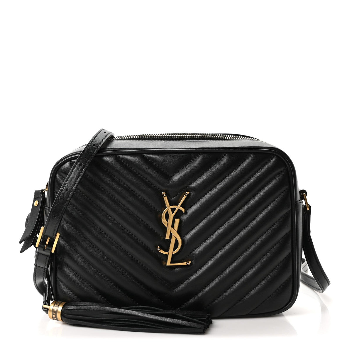 Calfskin Matelasse Monogram Lou Camera Bag Black