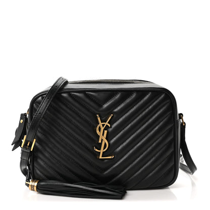 Calfskin Matelasse Monogram Lou Camera Bag Black