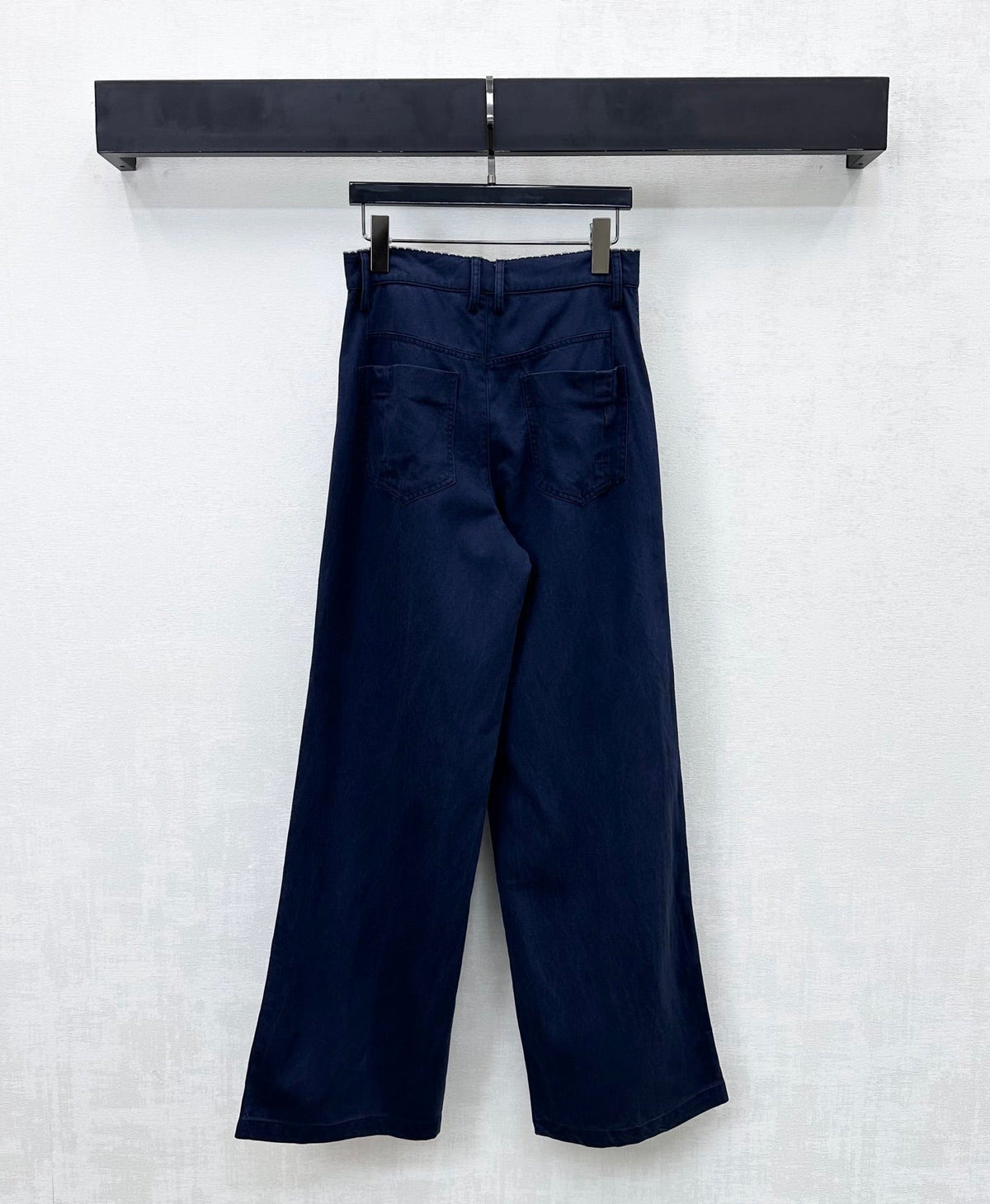 Miu Logo Jeans Dark Navy Cotton Lyocell 350212