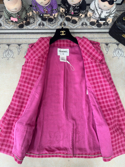 CC Tweed Jacket Dack Pink Cotton 251875