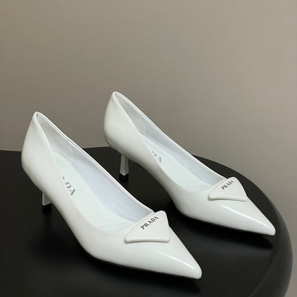 PRA 26SS Pointed Toe Heels White Patent Leather 593839