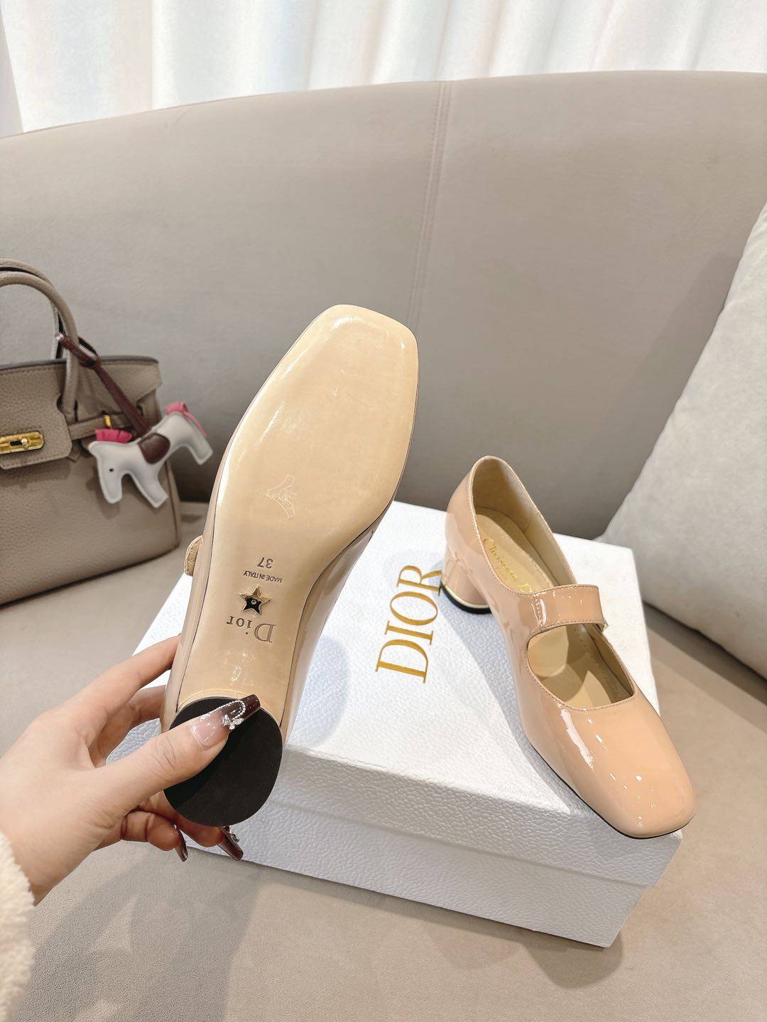 CD Mary Jane High Heels 40 Beige in Patent leather 598180
