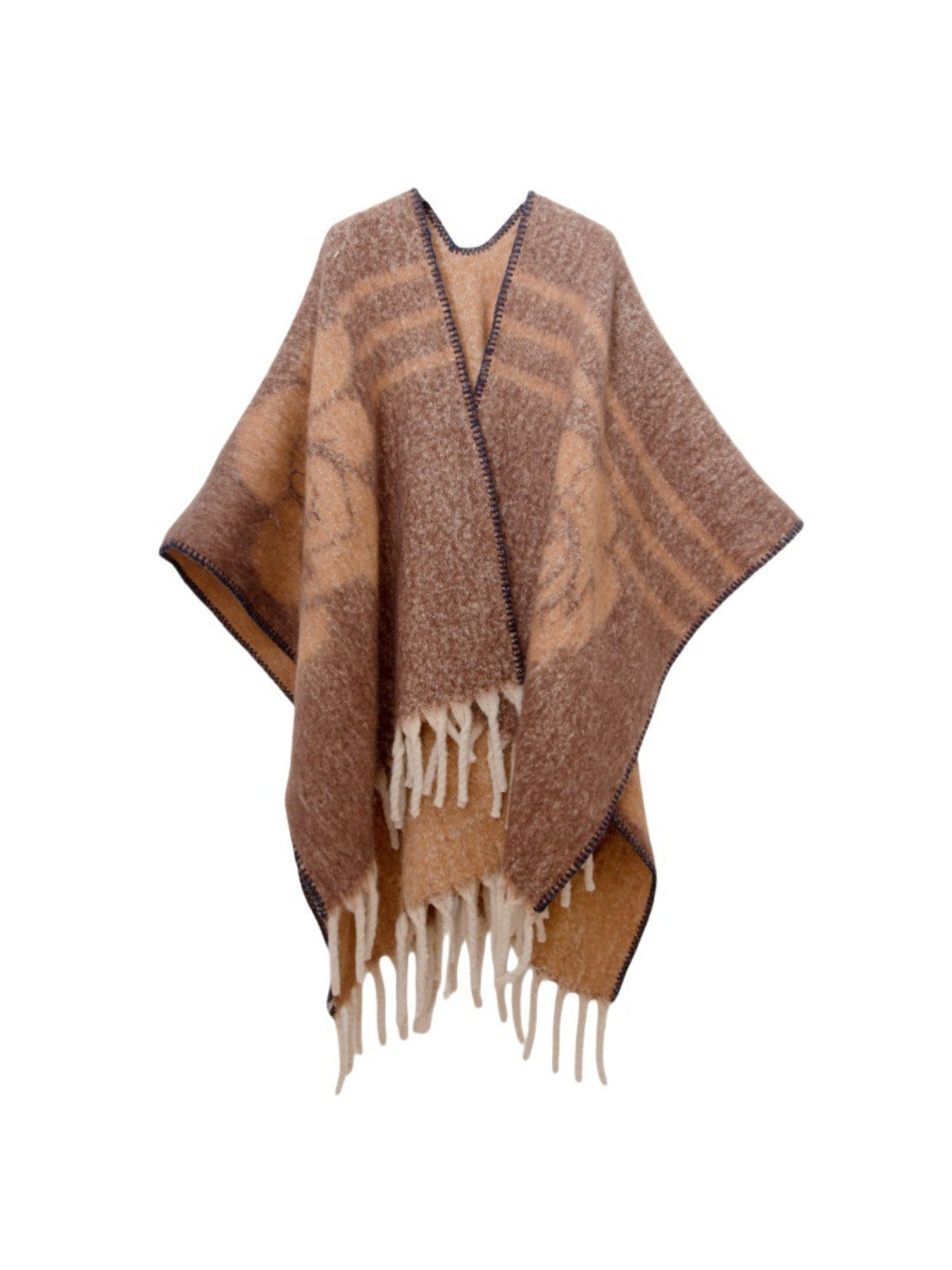 Scarvii - Floral Jacquard Winter Shawl Scarf