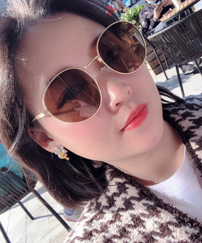 DIY Colorblock Alloy Zircon Crystal Floral Stud Earrings