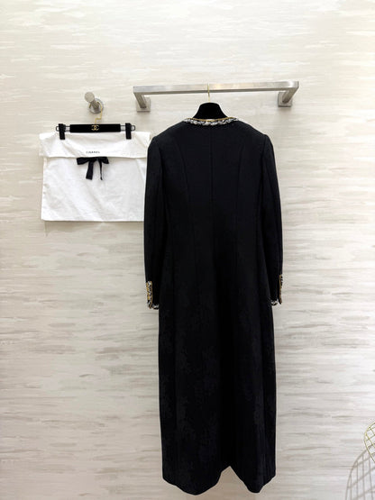 CC Long Coat Black Woven 344727